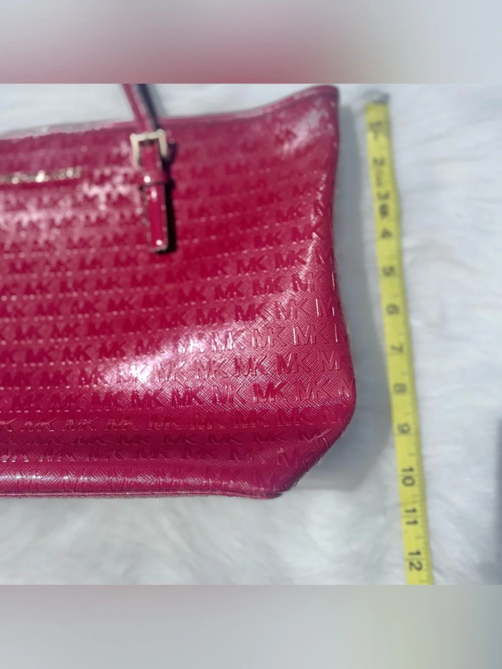 Michael Kors Jet Set Charm Large Tote Bag - Mulberry Debossed Patent Leather - Picture 4 of 6